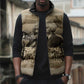 Frederick Douglass Sleeveless Puffer Jacket Sepia Newspaper Collage Civil Rights March Historic Quote Design - African Pride