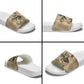Frederick Douglass Slide Sandals Sepia Newspaper Collage Civil Rights March Historic Quote Design - African Pride