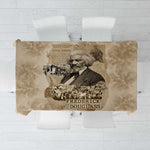 Frederick Douglass Tablecloth Sepia Newspaper Collage Civil Rights March Historic Quote Design - African Pride
