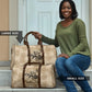 Frederick Douglass Travel Bag Sepia Newspaper Collage Civil Rights March Historic Quote Design - African Pride