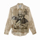 Frederick Douglass Women Casual Shirt Sepia Newspaper Collage Civil Rights March Historic Quote Design - African Pride