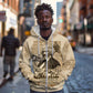 Frederick Douglass Zip Hoodie Sepia Newspaper Collage Civil Rights March Historic Quote Design - African Pride
