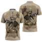 Frederick Douglass Zipper Polo Shirt Sepia Newspaper Collage Civil Rights March Historic Quote Design - African Pride