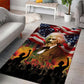 Frederick Douglass Area Rug American Flag Background Powerful Quote Build Strong Children Civil Rights Tribute - African Pride
