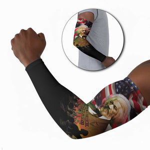 Frederick Douglass Arm Sleeves American Flag Background Powerful Quote Build Strong Children Civil Rights Tribute - African Pride