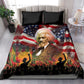 Frederick Douglass Bedding Set American Flag Background Powerful Quote Build Strong Children Civil Rights Tribute - African Pride