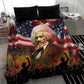 Frederick Douglass Bedding Set American Flag Background Powerful Quote Build Strong Children Civil Rights Tribute - African Pride
