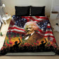 Frederick Douglass Bedding Set American Flag Background Powerful Quote Build Strong Children Civil Rights Tribute - African Pride