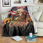 Frederick Douglass Blanket American Flag Background Powerful Quote Build Strong Children Civil Rights Tribute - African Pride