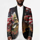 Frederick Douglass Blazer American Flag Background Powerful Quote Build Strong Children Civil Rights Tribute - African Pride