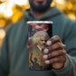 Frederick Douglass 4 in 1 Can Cooler Tumbler American Flag Background Powerful Quote Build Strong Children Civil Rights Tribute - African Pride