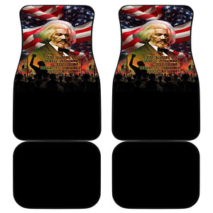 Frederick Douglass Car Mats American Flag Background Powerful Quote Build Strong Children Civil Rights Tribute - African Pride