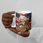 Frederick Douglass Ceramic Mug American Flag Background Powerful Quote Build Strong Children Civil Rights Tribute - African Pride
