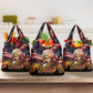 Frederick Douglass Grocery Bag American Flag Background Powerful Quote Build Strong Children Civil Rights Tribute - African Pride