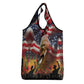 Frederick Douglass Grocery Bag American Flag Background Powerful Quote Build Strong Children Civil Rights Tribute - African Pride