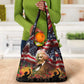 Frederick Douglass Grocery Bag American Flag Background Powerful Quote Build Strong Children Civil Rights Tribute - African Pride