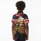 Frederick Douglass Kid Polo Shirt American Flag Background Powerful Quote Build Strong Children Civil Rights Tribute TS04