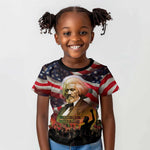 Frederick Douglass Kid T shirt American Flag Background Powerful Quote Build Strong Children Civil Rights Tribute TS04