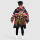 Frederick Douglass Kid Wearable Blanket Hoodie American Flag Background Powerful Quote Build Strong Children Civil Rights Tribute - African Pride
