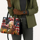Frederick Douglass Leather Bag American Flag Background Powerful Quote Build Strong Children Civil Rights Tribute - African Pride