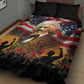 Frederick Douglass Quilt Bed Set American Flag Background Powerful Quote Build Strong Children Civil Rights Tribute - African Pride