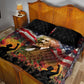 Frederick Douglass Quilt Bed Set American Flag Background Powerful Quote Build Strong Children Civil Rights Tribute - African Pride