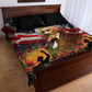 Frederick Douglass Quilt Bed Set American Flag Background Powerful Quote Build Strong Children Civil Rights Tribute - African Pride