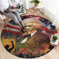 Frederick Douglass Round Carpet American Flag Background Powerful Quote Build Strong Children Civil Rights Tribute - African Pride