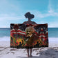 Frederick Douglass Sarong American Flag Background Powerful Quote Build Strong Children Civil Rights Tribute - African Pride