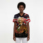Frederick Douglass Scrub Top American Flag Background Powerful Quote Build Strong Children Civil Rights Tribute - African Pride
