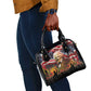Frederick Douglass Shoulder Handbag American Flag Background Powerful Quote Build Strong Children Civil Rights Tribute - African Pride