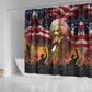 Frederick Douglass Shower Curtain American Flag Background Powerful Quote Build Strong Children Civil Rights Tribute - African Pride