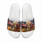 Frederick Douglass Slide Sandals American Flag Background Powerful Quote Build Strong Children Civil Rights Tribute - African Pride