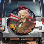 Frederick Douglass Spare Tire Cover American Flag Background Powerful Quote Build Strong Children Civil Rights Tribute - African Pride