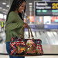 Frederick Douglass Travel Bag American Flag Background Powerful Quote Build Strong Children Civil Rights Tribute - African Pride