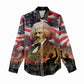 Frederick Douglass Women Casual Shirt American Flag Background Powerful Quote Build Strong Children Civil Rights Tribute - African Pride