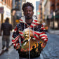 Frederick Douglass Zip Hoodie American Flag Background Powerful Quote Build Strong Children Civil Rights Tribute - African Pride