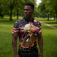 Frederick Douglass Zipper Polo Shirt American Flag Background Powerful Quote Build Strong Children Civil Rights Tribute - African Pride