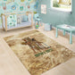 Neper and Nepit Area Rug Ancient Harvest and Fertility Design with Sickle and Grain