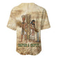 Neper and Nepit Baseball Jersey Ancient Harvest and Fertility Design with Sickle and Grain