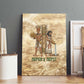Neper and Nepit Canvas Wall Art Ancient Harvest and Fertility Design with Sickle and Grain