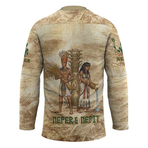 Neper and Nepit Hockey Jersey Ancient Harvest and Fertility Design with Sickle and Grain