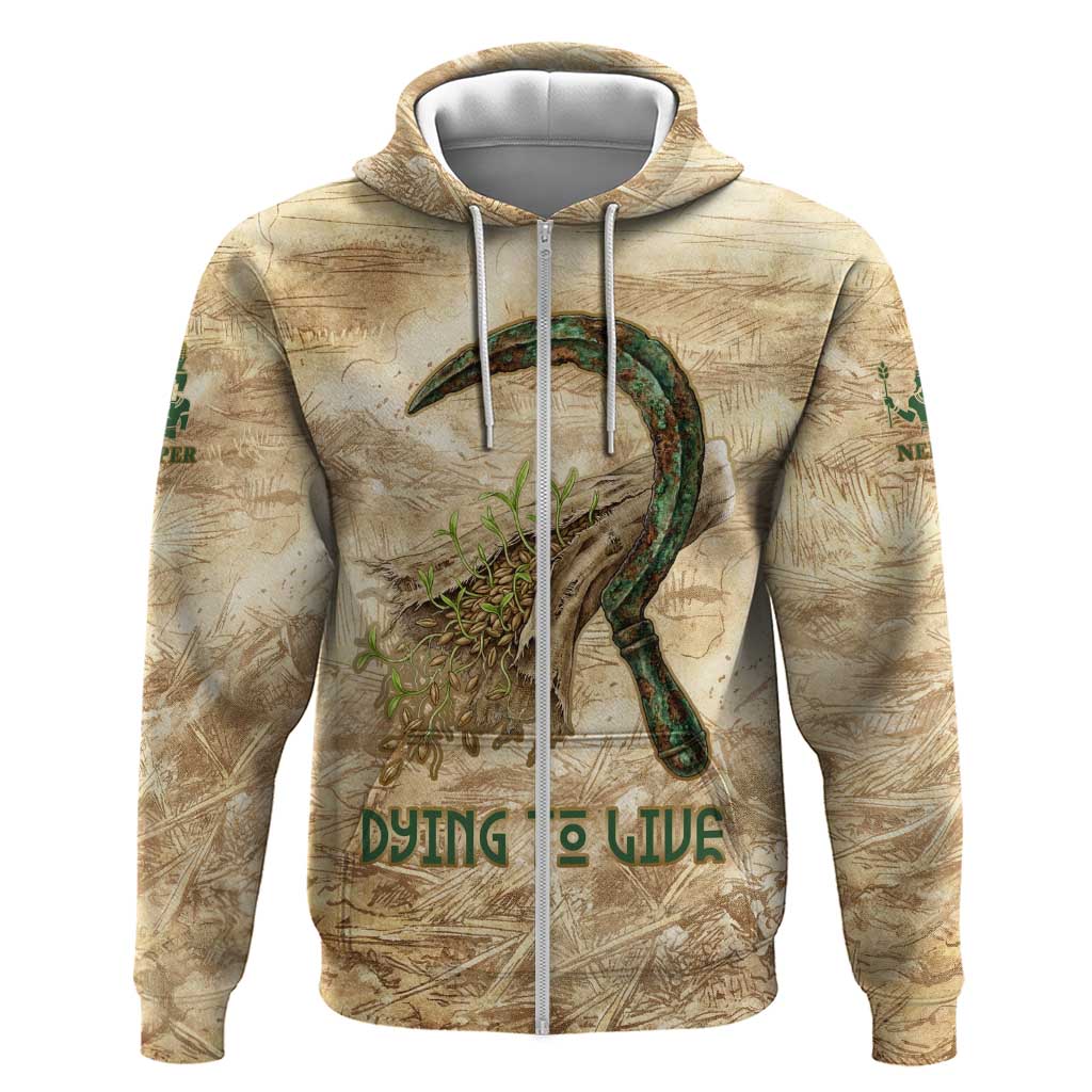Neper and Nepit Hoodie Ancient Harvest and Fertility Design with Sickle and Grain