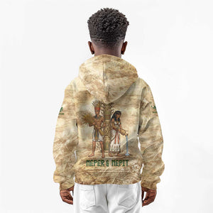 Neper and Nepit Kid Hoodie Ancient Harvest and Fertility Design with Sickle and Grain