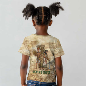 Neper and Nepit Kid T shirt Ancient Harvest and Fertility Design with Sickle and Grain