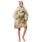Neper and Nepit Kid Wearable Blanket Hoodie Ancient Harvest and Fertility Design with Sickle and Grain