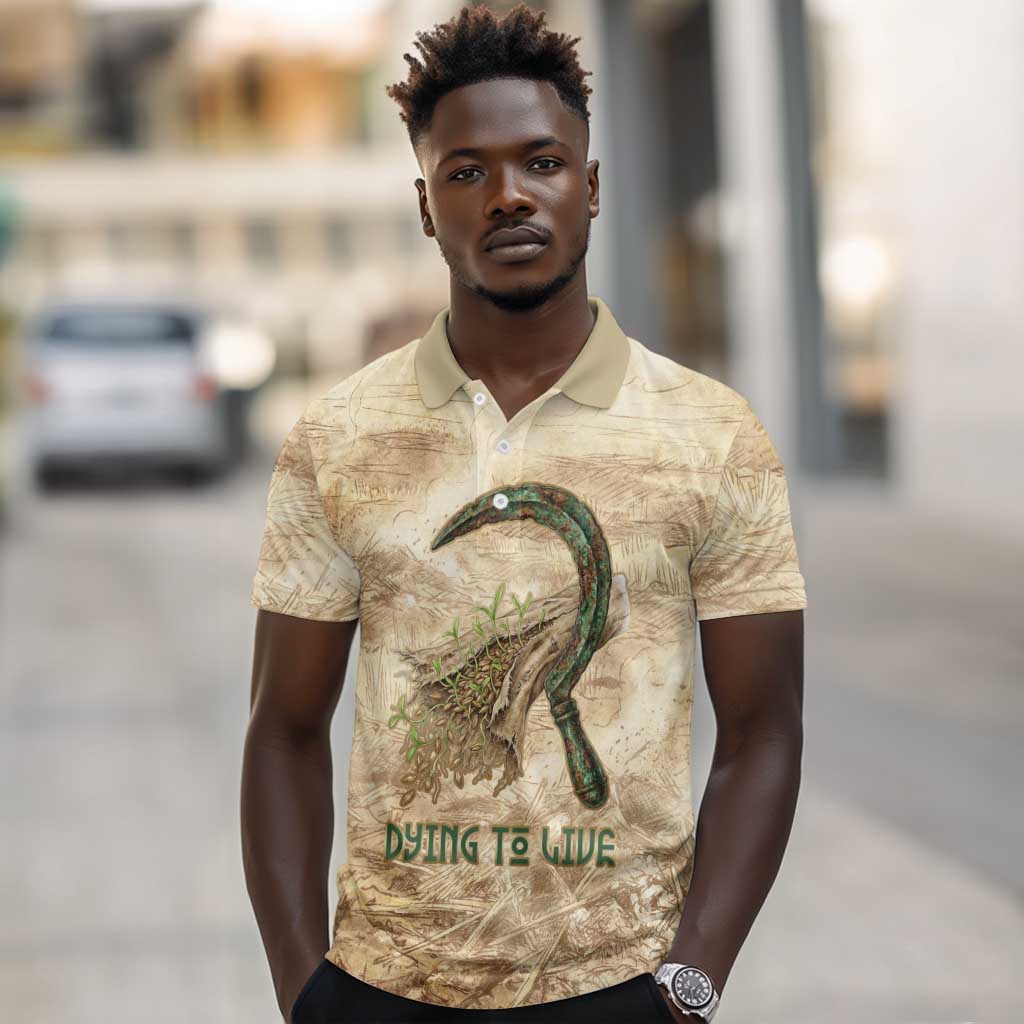 Neper and Nepit Polo Shirt Ancient Harvest and Fertility Design with Sickle and Grain