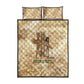 Neper and Nepit Quilt Bed Set Ancient Harvest and Fertility Design with Sickle and Grain