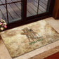 Neper and Nepit Rubber Doormat Ancient Harvest and Fertility Design with Sickle and Grain
