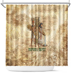 Neper and Nepit Shower Curtain Ancient Harvest and Fertility Design with Sickle and Grain